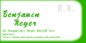 benjamin meyer business card
